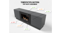 Тумба с биокамином Firelight BFP/P-1400V графит