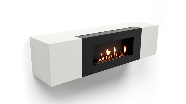 Тумба с биокамином Firelight BFP-P1600 белая